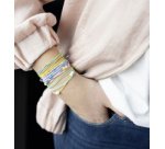 Cordon en caoutchouc PASTEL, 4 couleurs de 5 m assorti