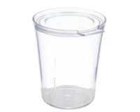 Gobelet avec couvercle SUPER CUP, 25 cl, 16 pièces, transparent