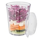 Gobelet avec couvercle SUPER CUP, 25 cl, 16 pièces, transparent