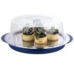 Set de plateau réfrigérant, rond, noir/transparent