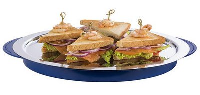 Set de plateau réfrigérant, rond, noir/transparent