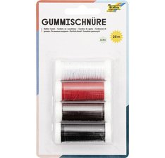 Cordon en caoutchouc BASIC, 4 couleurs de 5 m assorti
