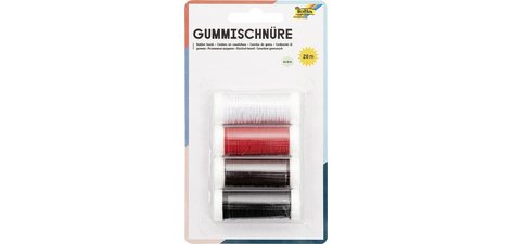 Cordon en caoutchouc BASIC, 4 couleurs de 5 m assorti