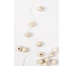 Perles en bois CUTE FACES, rond