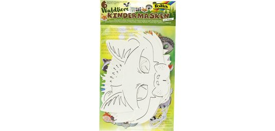 Masques pour enfants 'Animaux de la forêt', blanc
