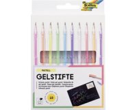 Stylo gel PASTELL, couleurs assorties, étui de 10