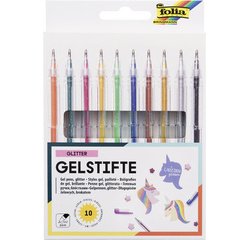 Balpen met gel-inkt GLITTER-pen, assortiment van kleuren, doos van 10