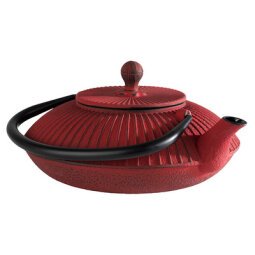 Théière ASIA, en fonte, 0,8 litre, rouge