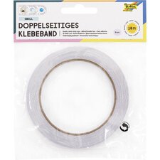 Dubbelzijdige kleefband, 5 mm x 18 m, transparant