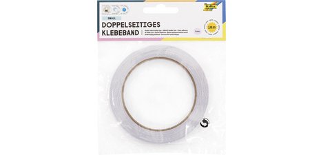Dubbelzijdige kleefband, 5 mm x 18 m, transparant