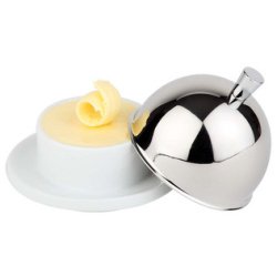 Botervloot, roestvrijstaal/porselein