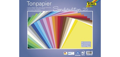 Tinted paper, (L)500 x (H)700 mm, 130 g/m², assorted