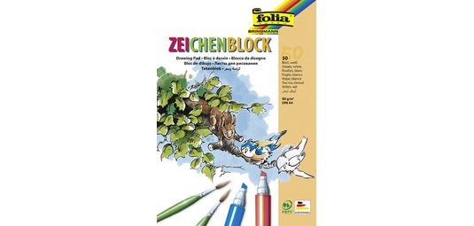 Bloc à dessin, 80 g/m2, A4, 50 feuilles