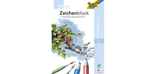 Bloc à dessin, 80 g/m2, A3, 25 feuilles