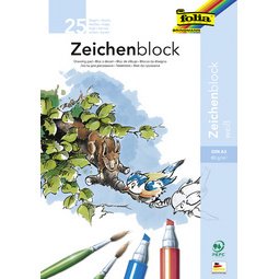 Bloc à dessin, 80 g/m2, A3, 25 feuilles