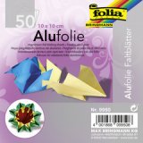 Feuille à plier en aluminium, 100 x 100 mm, assorti