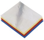 Feuille à plier en aluminium, 200 x 200 mm, assorti