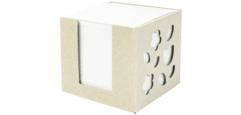 Bloc cube avec boîtier 'Recycling', 95 x 95 x 90 mm