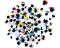 Oeil vacillant avec cils, non autocollant