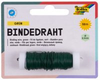 Fil de fer, 0,3 mm x 50 m, en fer, vert