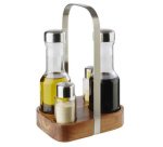 Ménagère de table WOOD, 5 pièces, bois d'acacia/inox