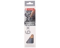 ROYAL Crayons graphite Art Creation, rond, étui de 6