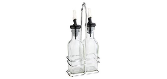 Ménagère de table huile & vinaigre, verre/inox, 0,12 L
