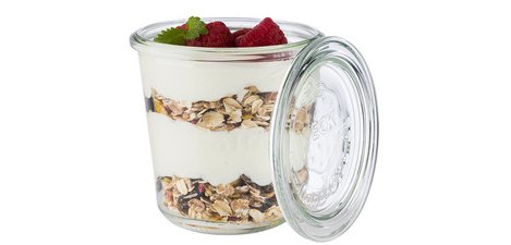 Weck jar with lid, flip shape