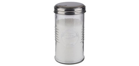 OLD FASHIONED measuring sugar dispenser, stainless steel/glass