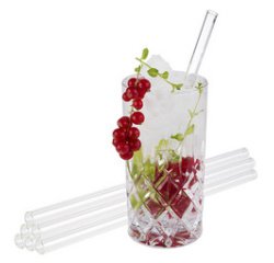 Paille, en verre, longueur : 150 mm