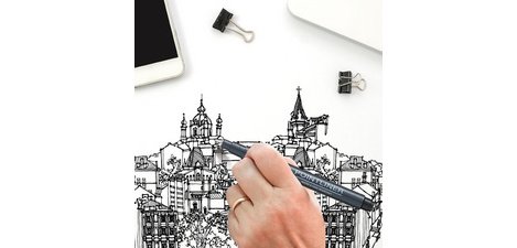 PentelArts Permanent Technical Liner Felt Pen, black