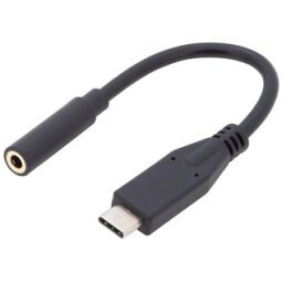 Câble adaptateur audio USB Type-C, 0,2 m, noir