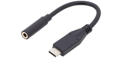 Câble adaptateur audio USB Type-C, 0,2 m, noir