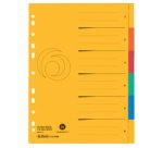 Intercalaire carton, A4 extra large, 6 touches, uni