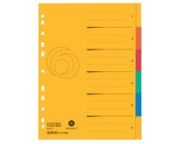 Intercalaire en carton, A4 extra large, 6 pièces,uni