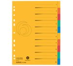 Intercalaire carton, A4 extra large, 10 touches, uni