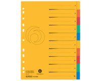 Intercalaire en carton, A4 extra large,10 pièces,uni