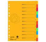 Intercalaire en carton, A4 extra large, 12 touches