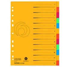 Intercalaire en carton, A4 extra large, 12 pièces