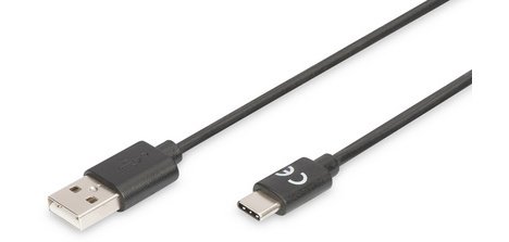 Câble de connexion USB 2.0, USB-C - USB-A, 1,0 m
