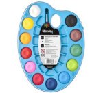 Boîte de pastilles de peinture, en palette,12 couleur