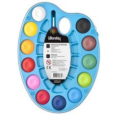 Boîte de pastilles de peinture, en palette,12 couleur
