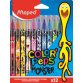 Crayon de couleur maped color pep's design monster pointe résistante etui certon de 12  unites