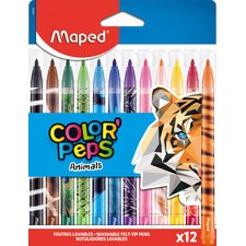Stift COLOR'PEPS Animals - kartonnen etui van 12 stuks