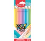 Crayon de couleur COLOR'PEPS Pastel, étui carton de 12