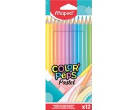 Crayon de couleur COLOR'PEPS Pastel, étui carton de 12
