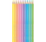 Crayon de couleur COLOR'PEPS Pastel, étui carton de 12