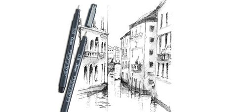 Feutre technique permanent Pointliner, set de 14