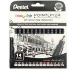 Feutre technique permanent Pointliner, set de 14