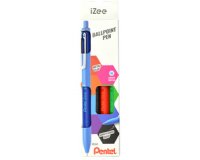 Stylo à bille rétractable iZee, étui de 4, BASIC